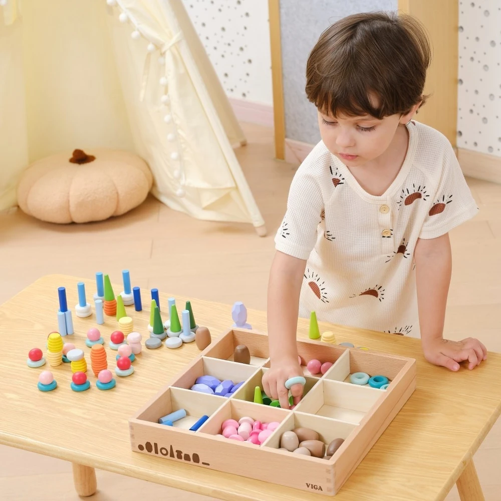 Viga Toys Žaislas rūšiavimo rinkinys VIGA, 141 detalė