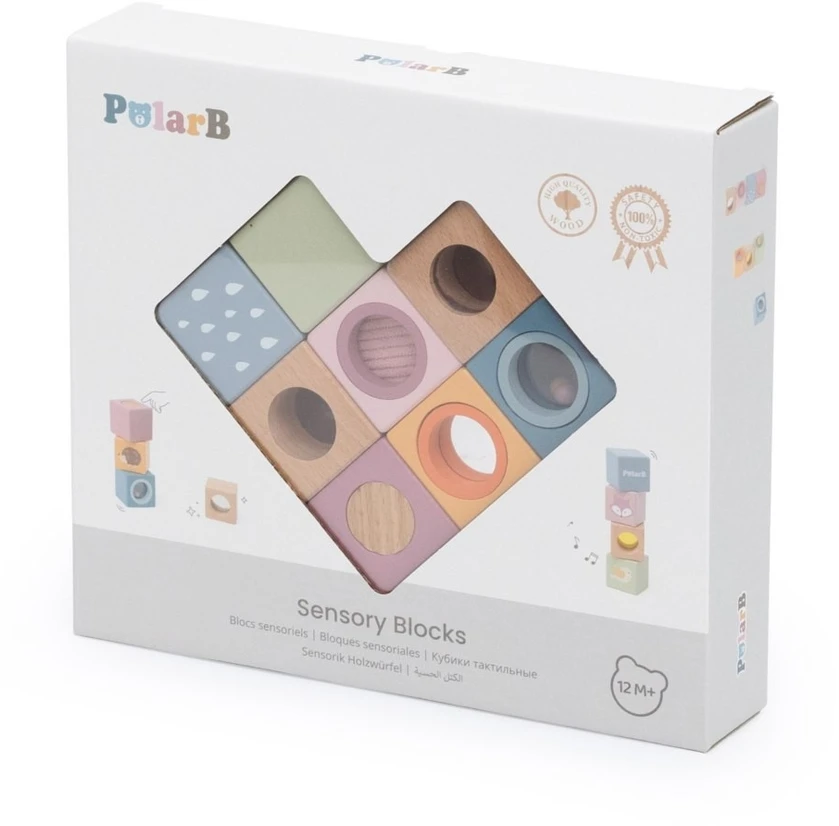 Viga Toys Žaislas sensoriniai blokeliai VIGA, 8 elementai