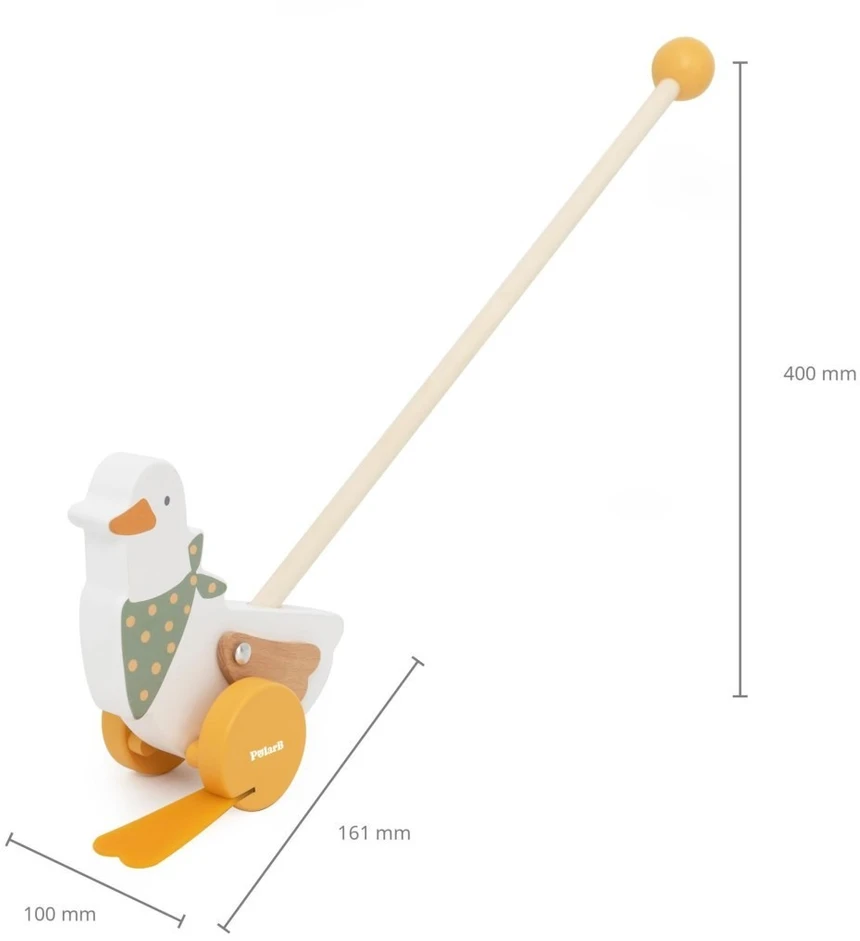 Viga Toys Žaislas stumiama žąsis VIGA PolarB, judantys sparnai