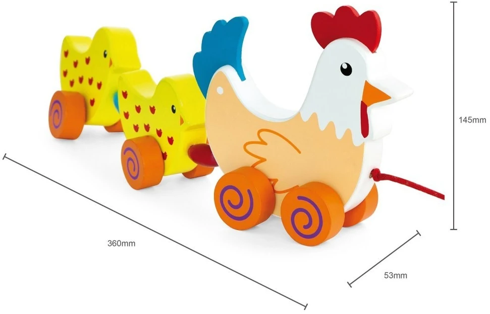 Viga Toys Žaislas tempiamas Viga, vaikščiojimo įgūdžiams lavinti