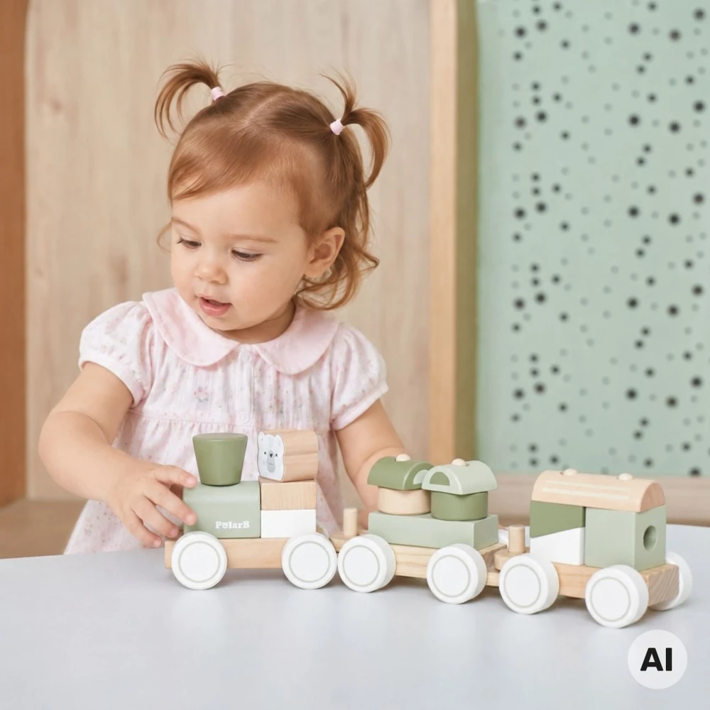 Viga Toys Žaislas traukinys VIGA PolarB, 14 kaladėlių