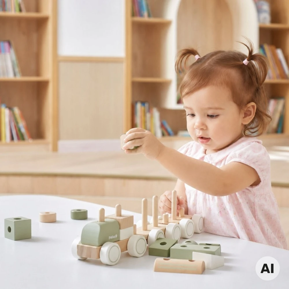 Viga Toys Žaislas traukinys VIGA PolarB, 14 kaladėlių
