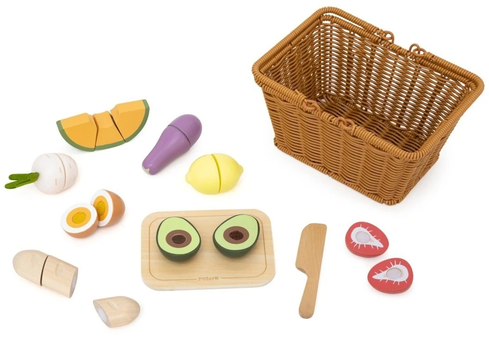 Viga Toys Žaislas virtuvės rinkinys VIGA PolarB, realistiškas pjaustymas