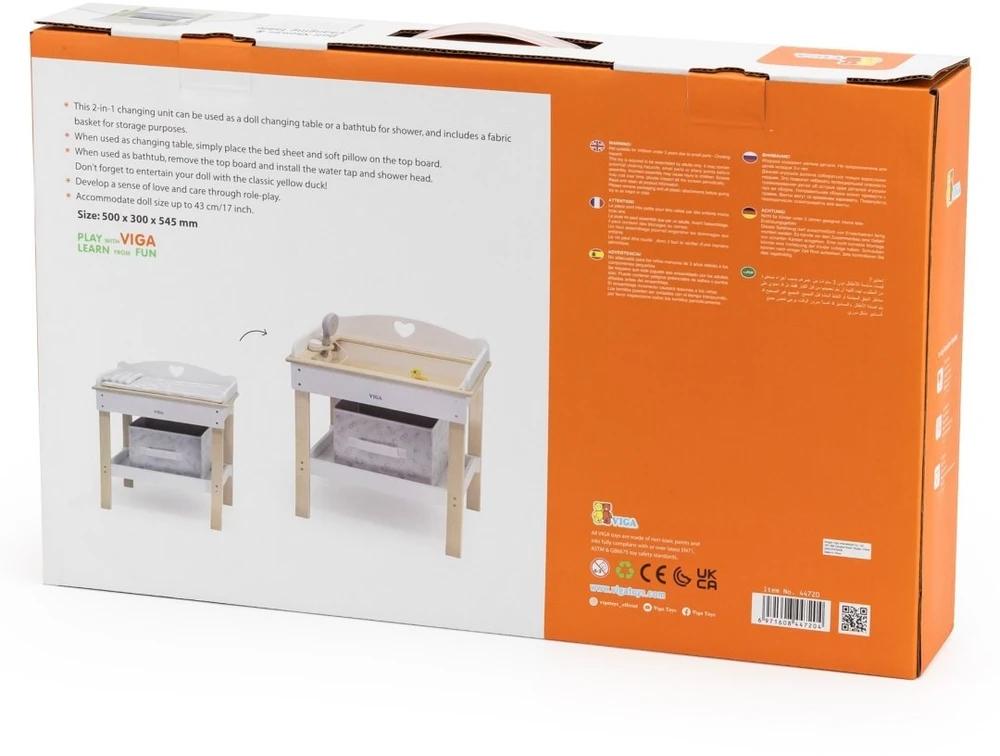 Viga Toys Žaislas vystymo stalas VIGA, 2 viename