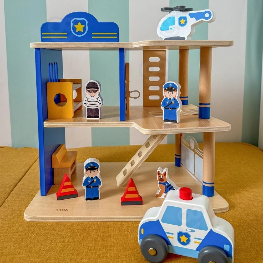 Viga Toys Žaislų rinkinys VIGA, trijų aukštų.