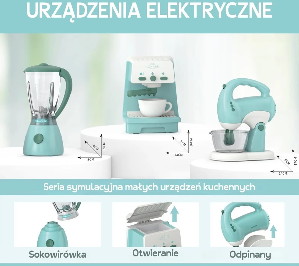 Virtuvės prietaisų rinkinys Woopie, šviesos ir garso efektai
