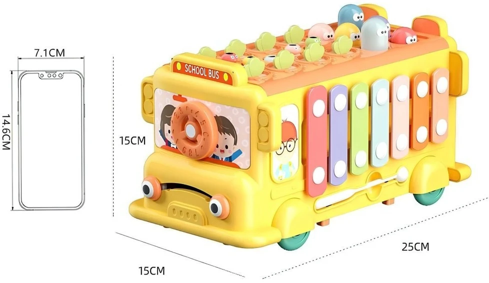 Woopie Baby Interaktyvus autobusas Woopie, su įvairiais garsais ir efektais