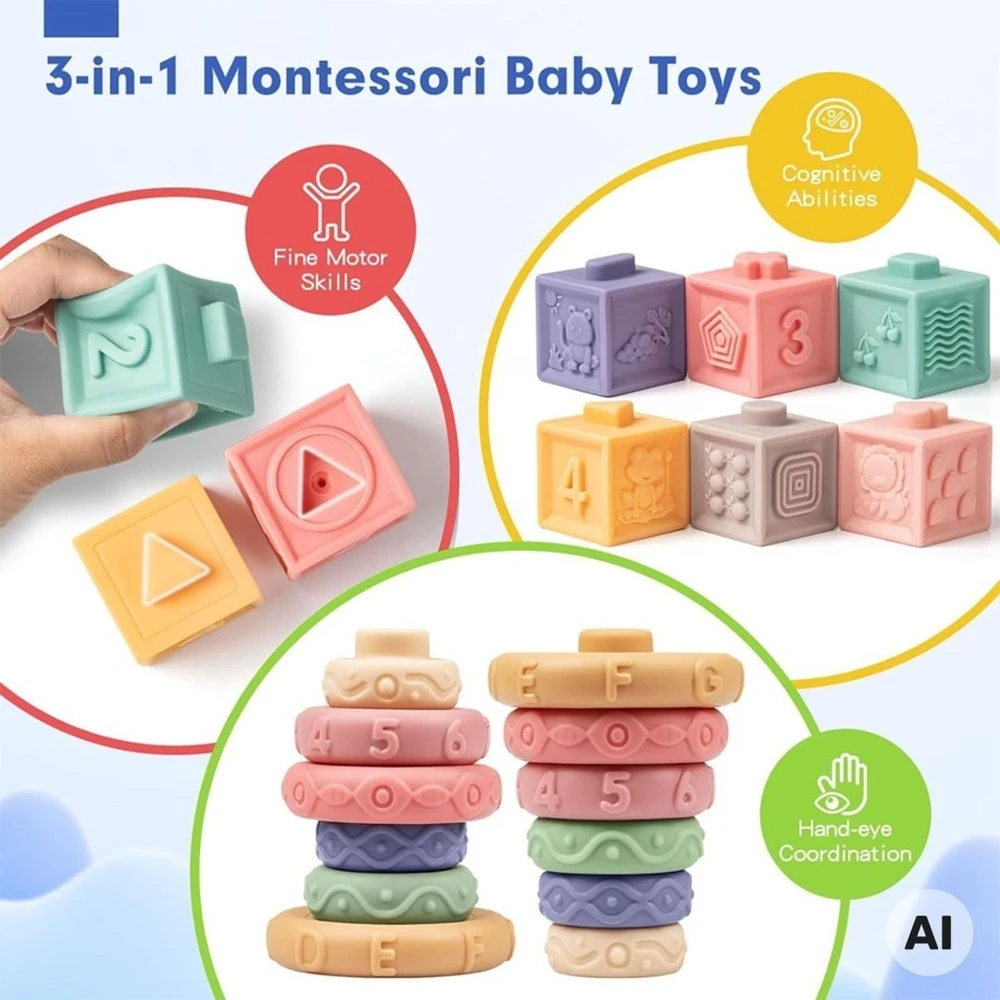 Woopie Baby Žaislas kaladėlės Woopie, 23 elementai