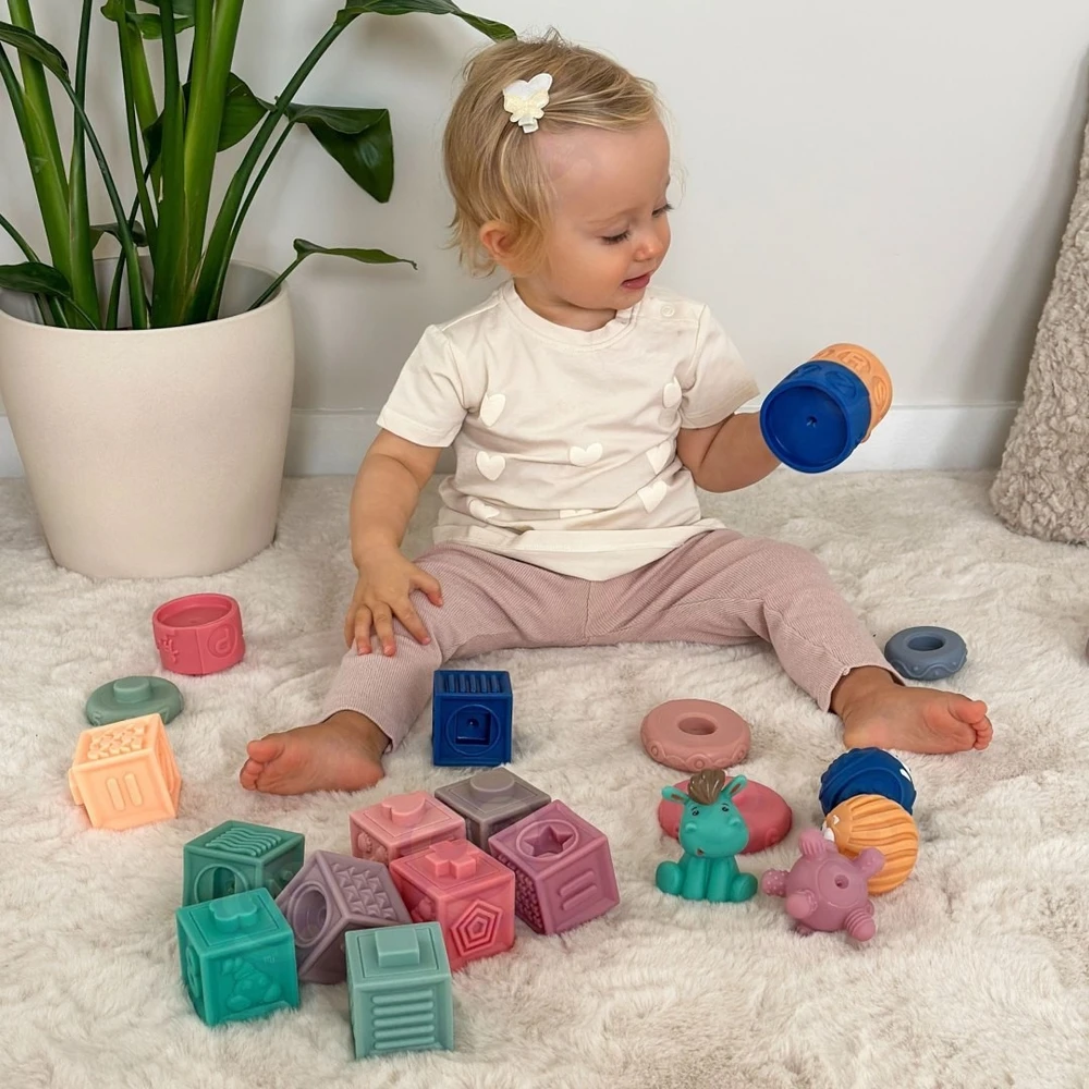 Woopie Baby Žaislas kaladėlės Woopie, minkštos gumos
