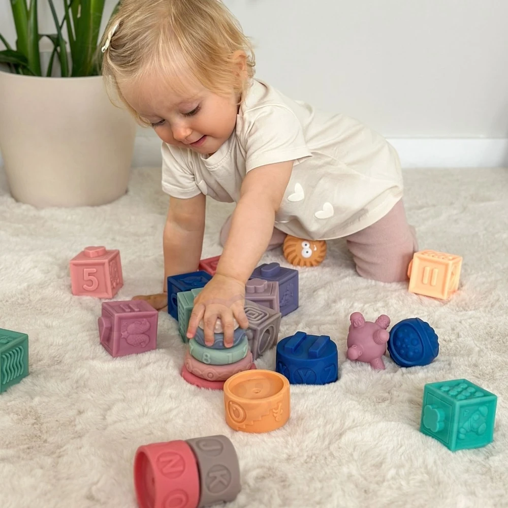 Woopie Baby Žaislas kaladėlės Woopie, minkštos gumos