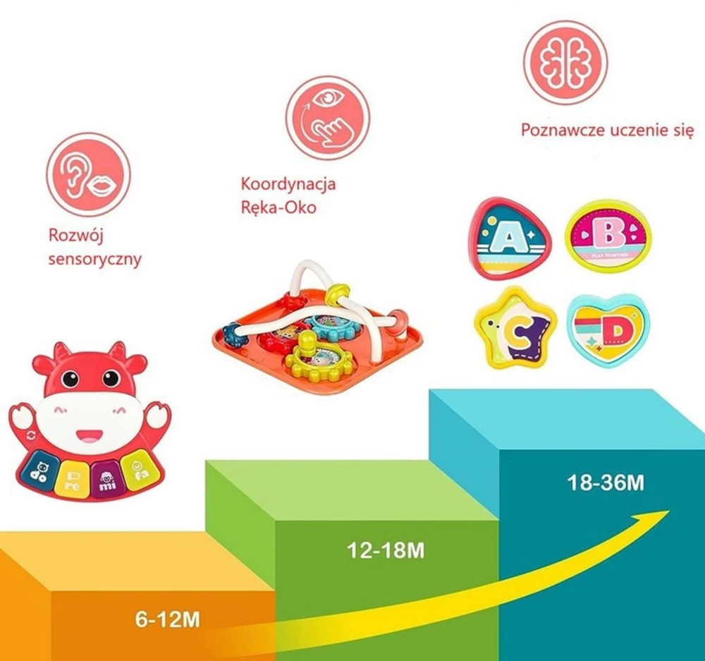 Woopie Baby Žaislas kubas Woopie, su sensorinėmis funkcijomis