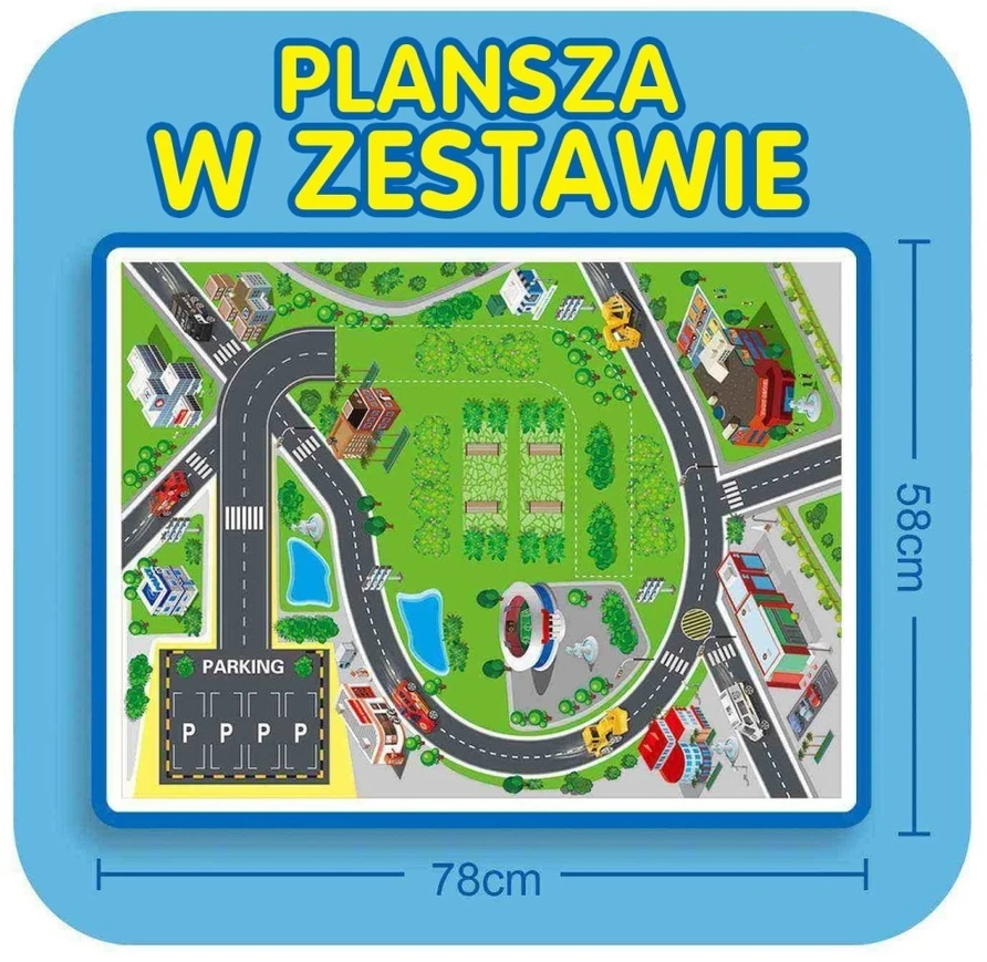 Žaislas automobilių stovėjimo aikštelė Woopie, garso ir šviesos funkcija