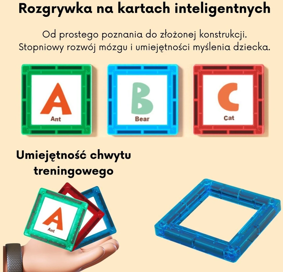 Žaislas kaladėlių rinkinys Woopie, magnetinis