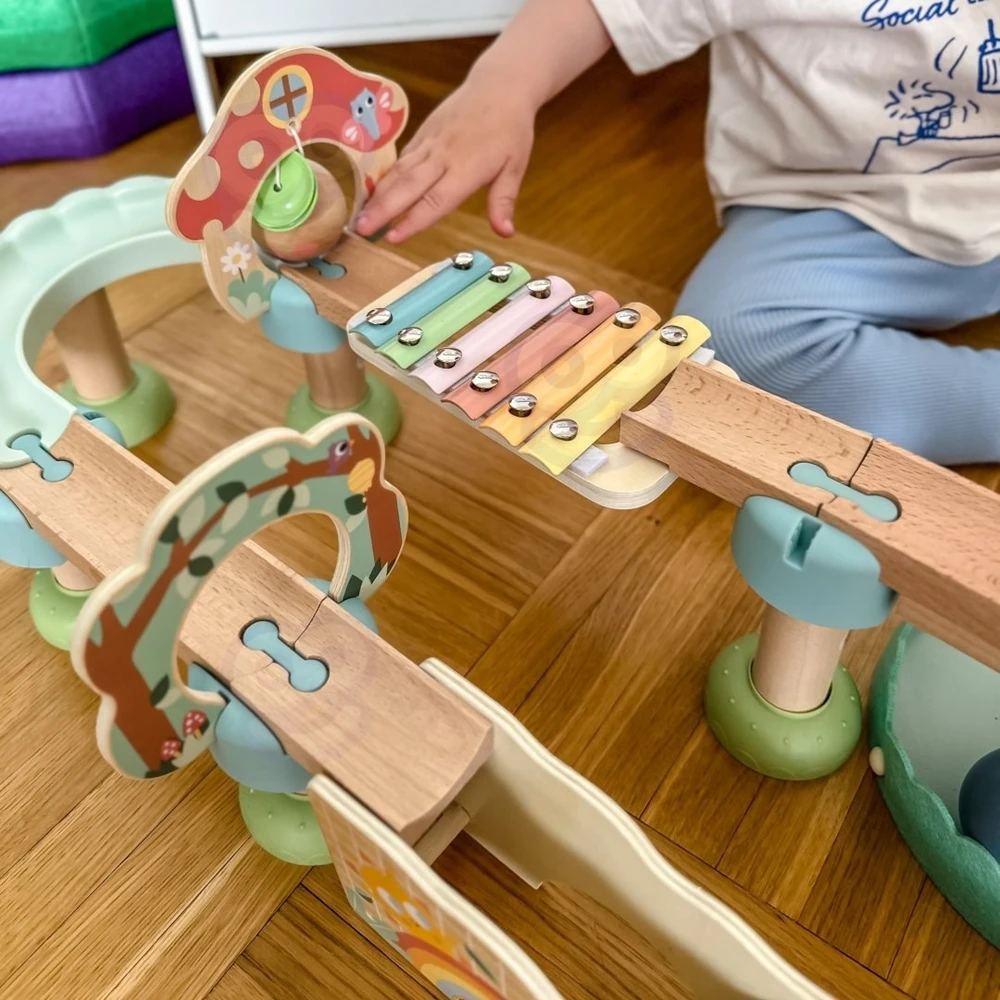 Žaislas kamuoliukų takelis Woopie Žalias, su muzikiniais elementais