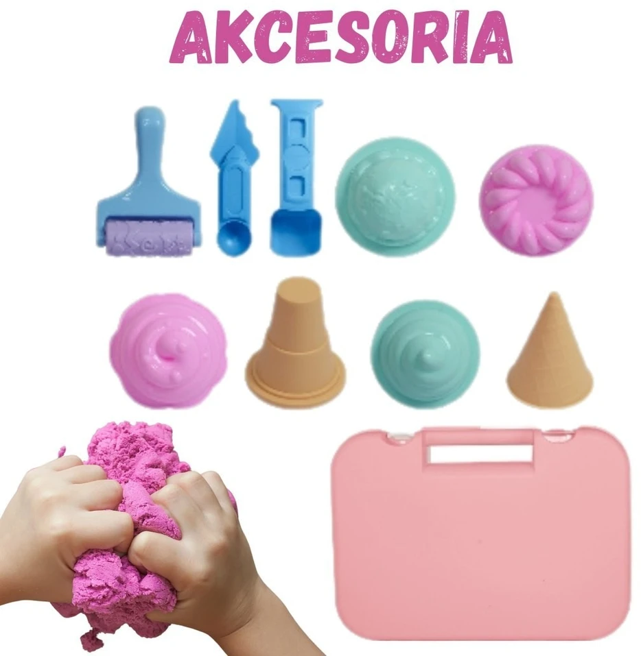 Žaislas kinetinio smėlio rinkinys Woopie, 1000 g