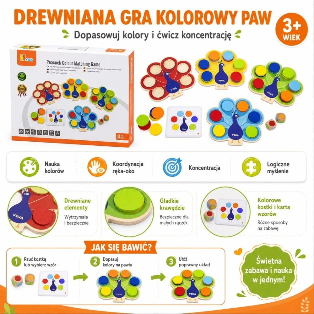 Viga Toys Žaislas konstruktorius Viga, medinis