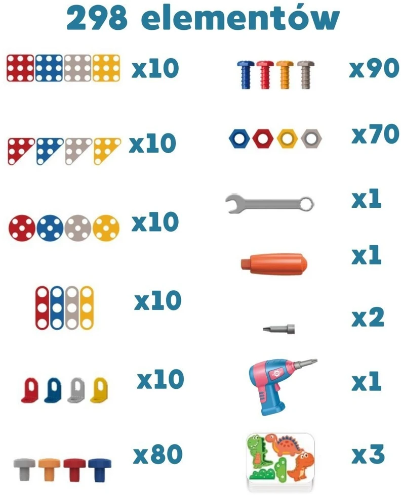 Žaislas konstruktorius Woopie, 228 elementai