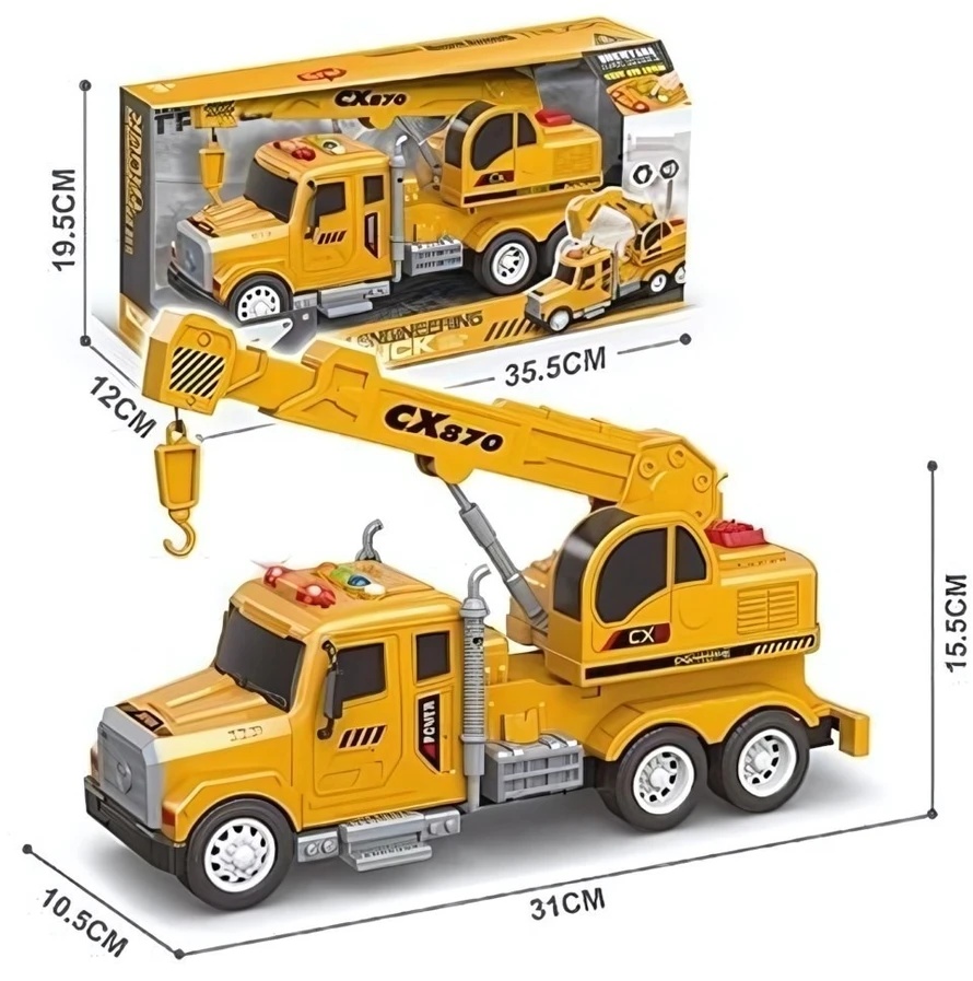 Žaislas kranas WOOPIE, 1:14 mastelis