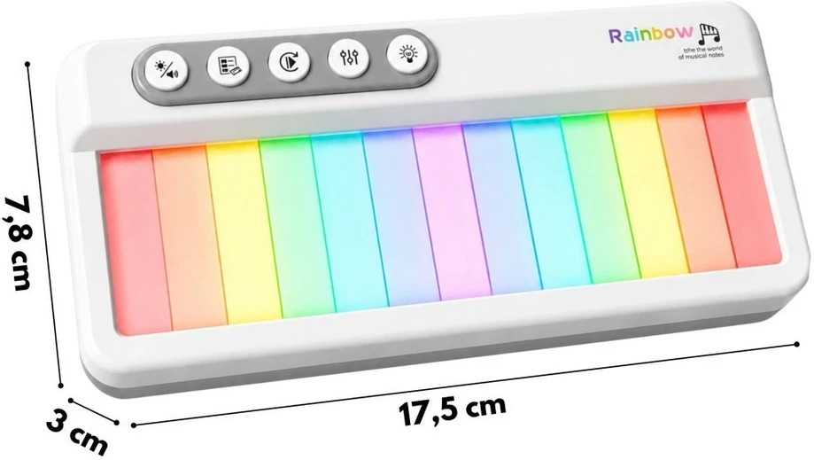 Žaislas pianinas Woopie, su šviesos efektais