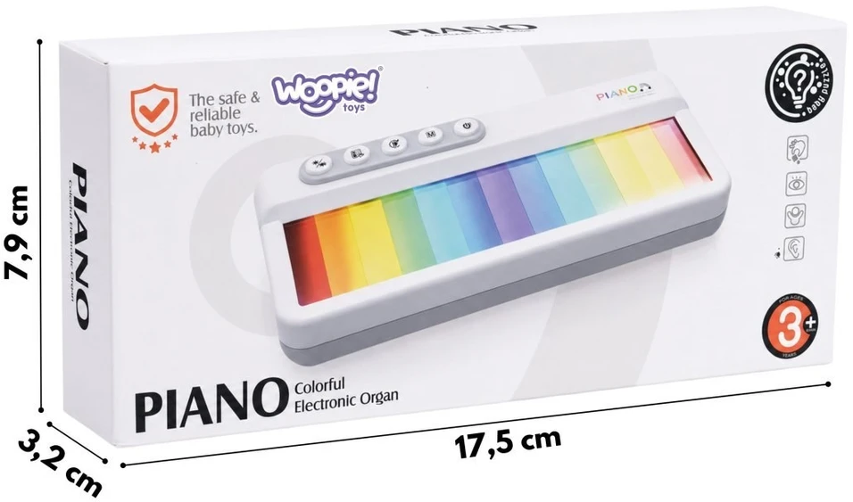 Žaislas pianinas Woopie, su šviesos efektais