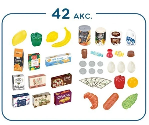 Žaislas pirkinių vežimėlis WOOPIE, judantys elementai