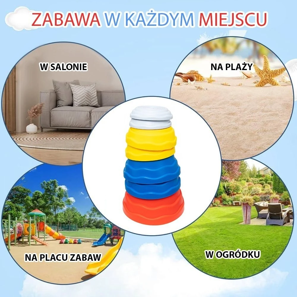 Žaislas sensoriniai akmenys WOOPIE, neslystantis
