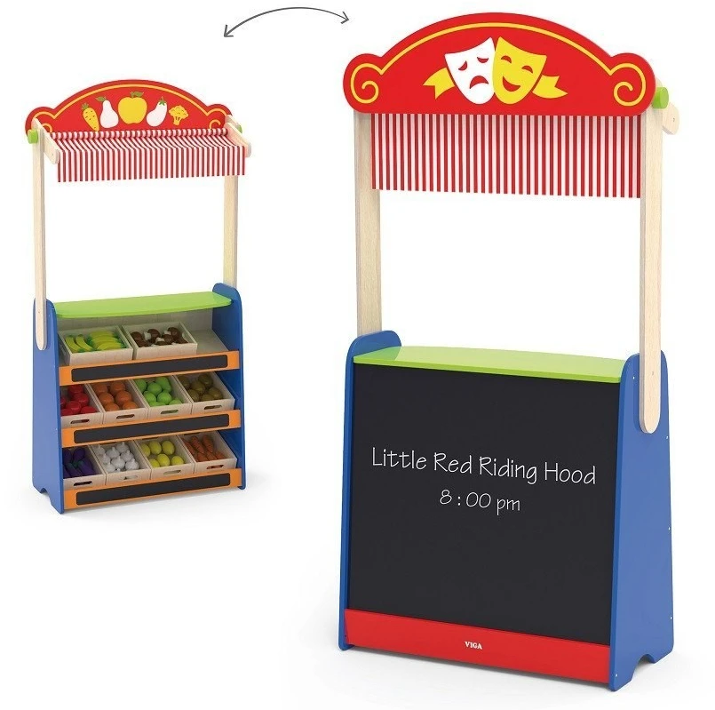 Žaislas teatras-parduotuvė Viga Toys, 2in1