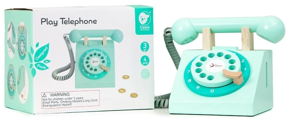Žaislas telefonas Classic World, medinis
