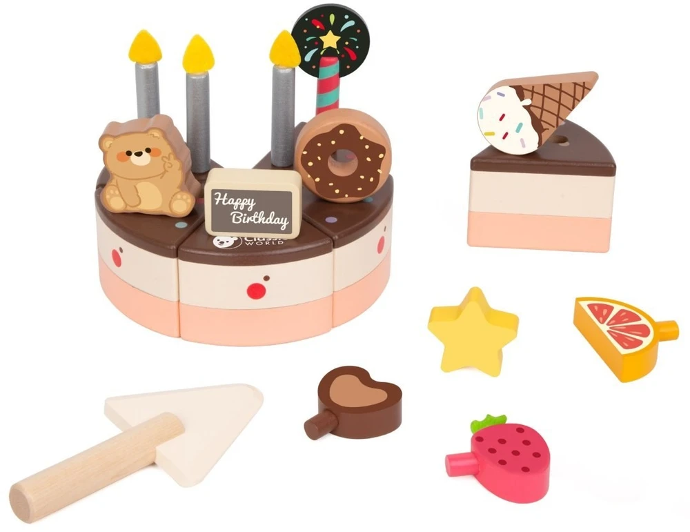 Žaislas tortas Classic World, su realistiškais dekoravimo elementais