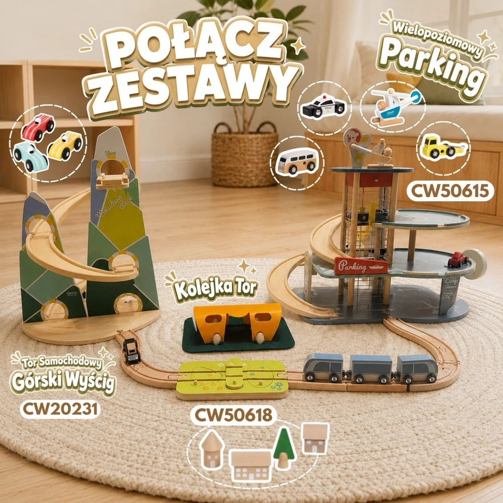 Žaislas trasa Classic World, dviejų kalnų forma
