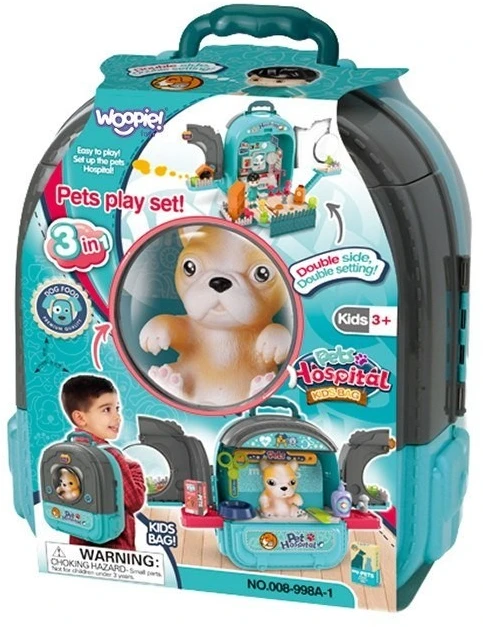 Žaislas veterinarijos rinkinys WOOPIE, 3 viename