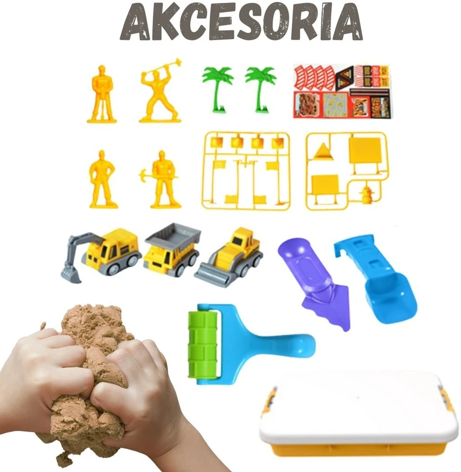 Žaislų rinkinys Woopie, 1000 g kinetinio smėlio
