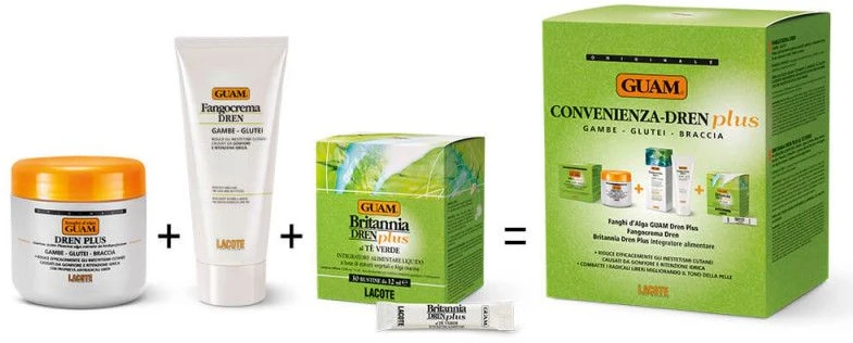 Rinkinys DREN Plus, GUAM / 500g + 200 ml + 360 ml