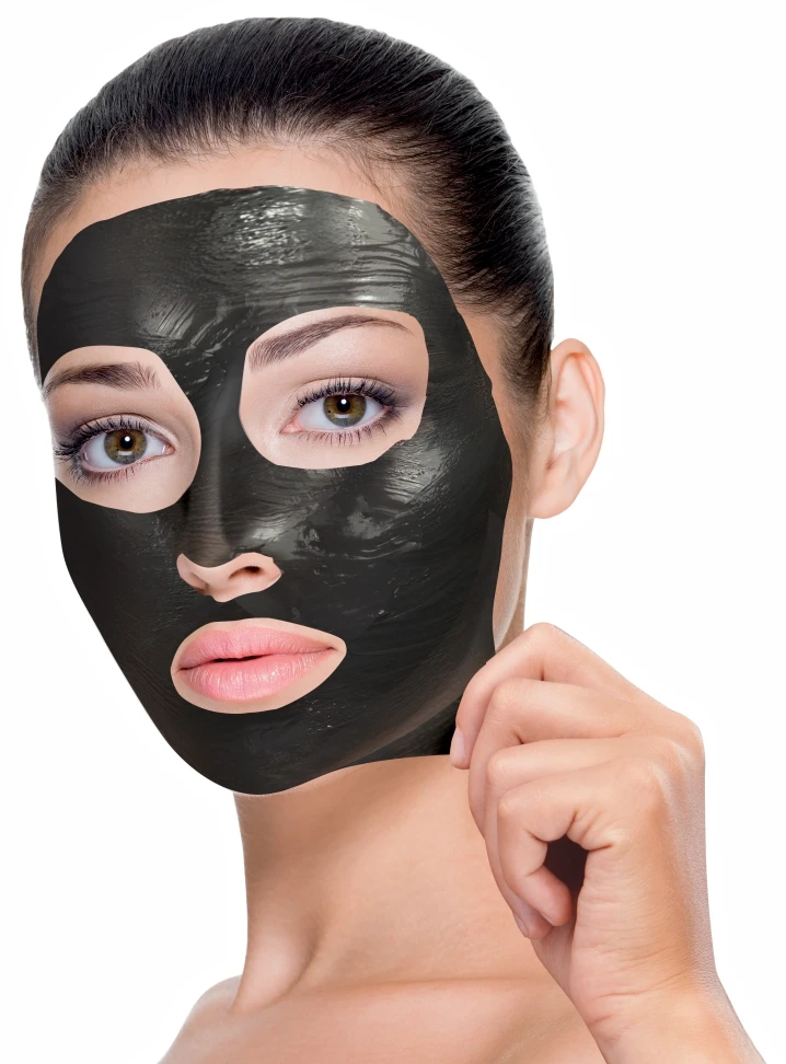 Juodoji plėvelinė kaukė giliam veido odos valymui, SYNERGY DERM nulupama kaukė / 4 x 7 g