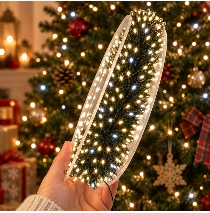 Girlianda „Pasaka Flash“ 50m, 2400 Šiltai Baltų LED