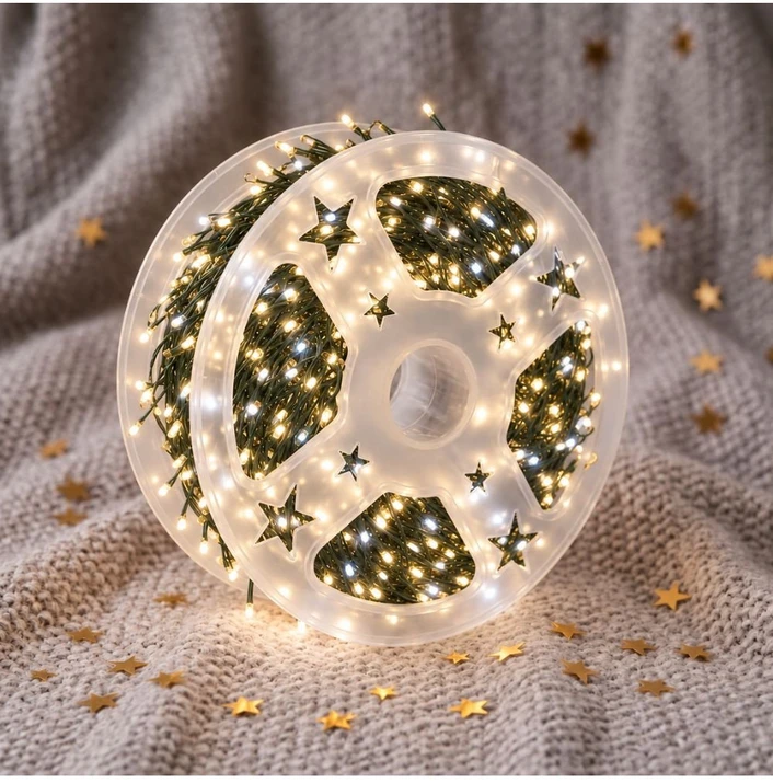 Girlianda „Pasaka Flash“ 50m, 2400 Šiltai Baltų LED