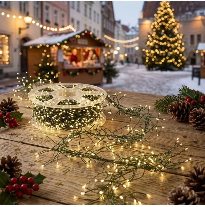 Girlianda „Pasaka žalias“ 25m, 1200 Šiltai Baltų LED