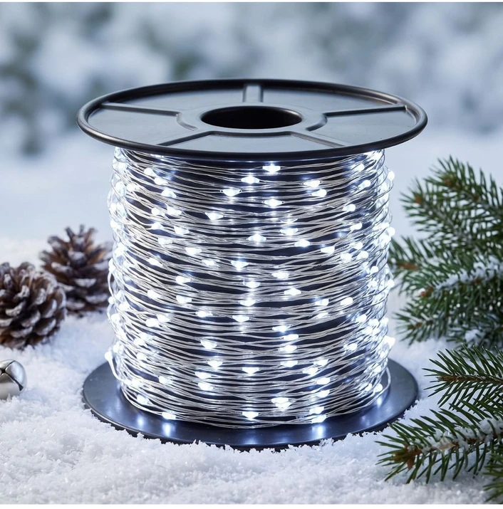 Girlianda "RASA Light" 100m, 1000 Šaltai Baltų LED