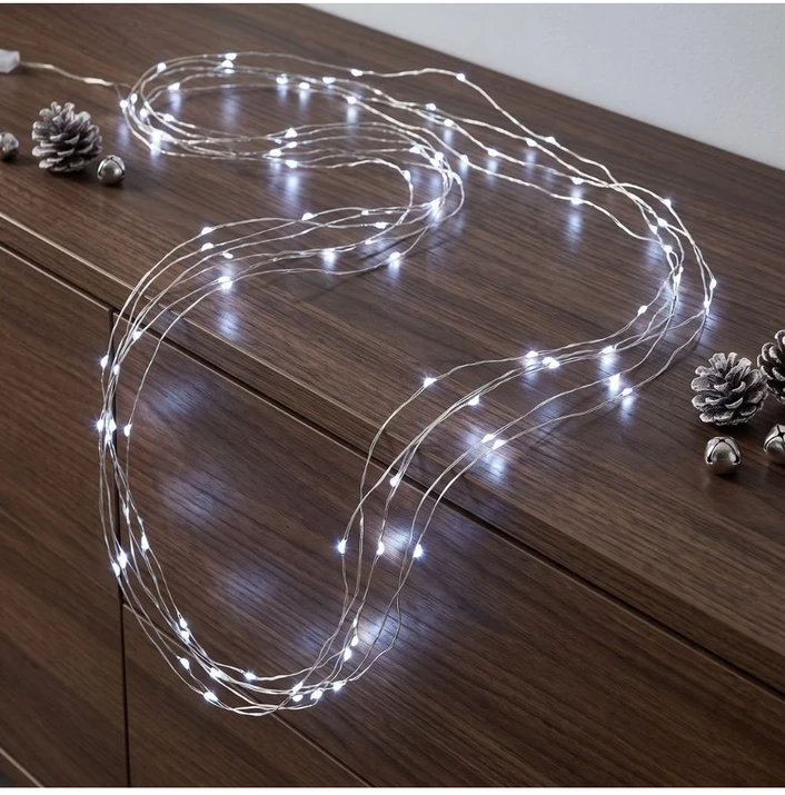 Girlianda "RASA Light" 200m, 2000 Šaltai Baltų LED