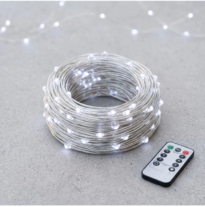 Girlianda "RASA Light" 200m, 2000 Šaltai Baltų LED