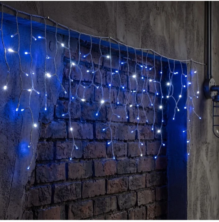 Girlianda-varvekliai su blykste 22m. 500LED mėlyna spalva