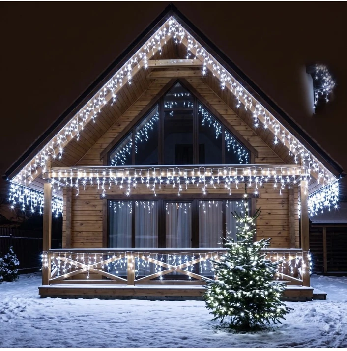 Lauko girlianda varvekliai 500LED 22.5m. Šaltai balti