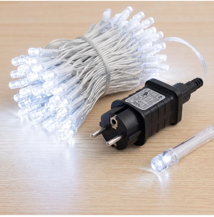 Lauko girlianda varvekliai 500LED 22.5m. Šaltai balti