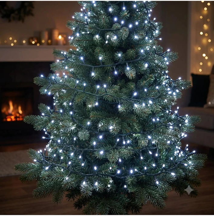 Šaltai Balta Vidaus Girlianda 300 LED 22m
