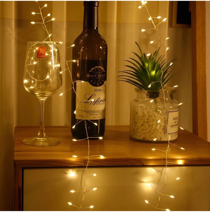 Vielinė Girlianda „Pasaka“ 50m, 2400 Šiltai Baltų LED