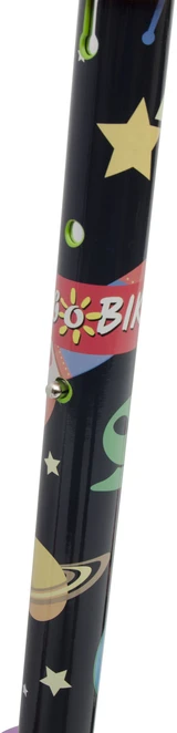 Bimbo Bike Vaikiškas paspirtukas 12" su reguliuojamu T-BAR "COSMOS", žalias raudonas