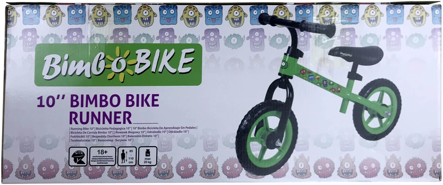 Bimbo Bike Bimbo_ Bike Balansinis dviratis Bottari Monsters 75811, žalias, 10”