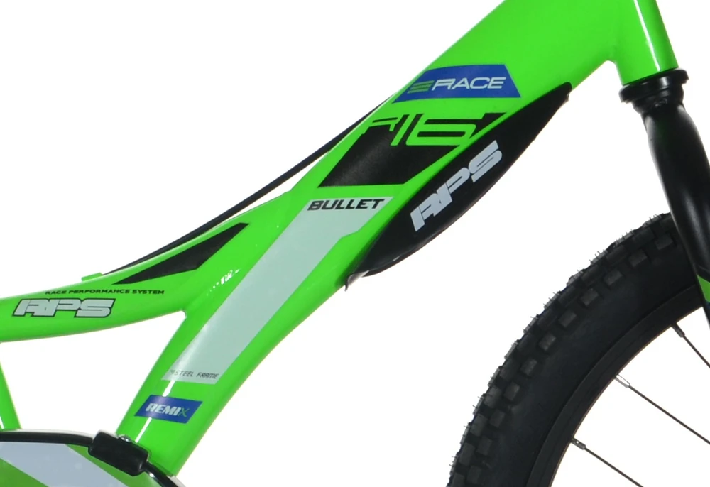 Bimbo Bike Vaikiškas dviratis 20" "BULLET", juodas/žalias