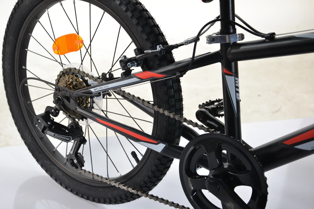 Bimbo Bike Vaikiškas dviratis 20" "VIRUS BOY", juodas/raudonas