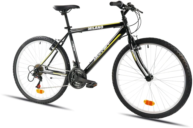 Bottari Bicycle Dviratis kalnų Bottari Milano, 26″ rėmas, juoda sp./geltona sp.
